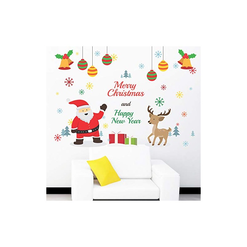 Wallstick Merry Christmas and Happy New Year wallstickers (Vinyl 100