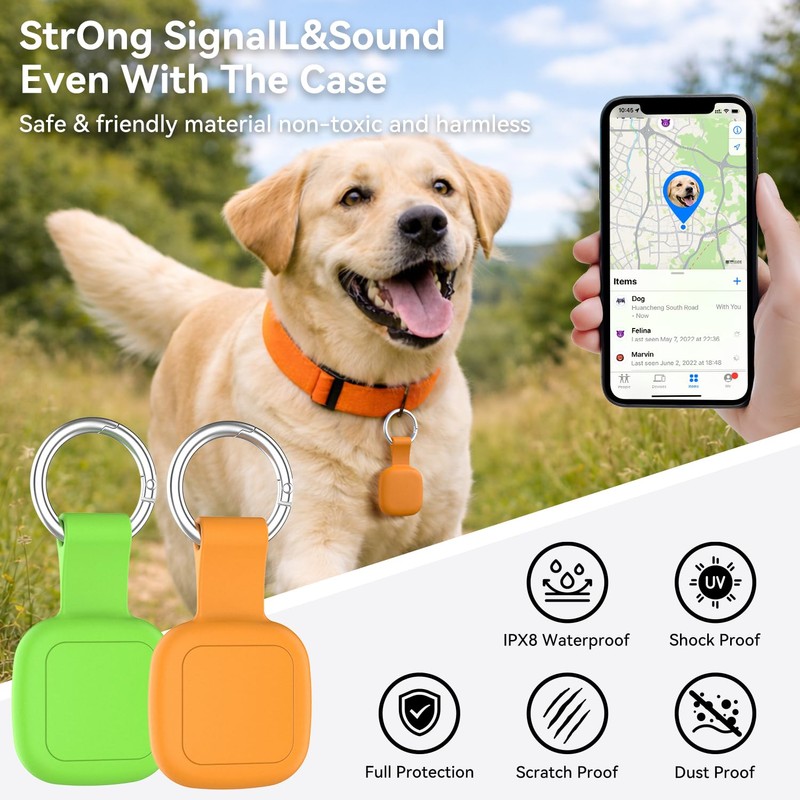 DLENP Tile Mate Case (2024/2022) — Pre-Attached Carabiner, No Adhesive