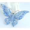 Sindary BZ4538 - Broche de mariposa (9,5 cm, vidrio austriaco)