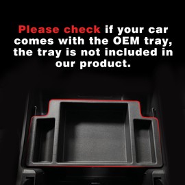 Muslogy Center Console Organizer Compatible with 2022-2024 Chevy Silverado/GMC Sierra 1500 and 2024 Silverado & Sierra 2500HD 3500HD Armrest Storage Box w/Bucket Seats ONLY(OEM Tray Mats only)