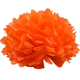 Lightingsky 10pcs DIY Decorative Tissue Paper Pom-poms Flowers Ball Perfect for Party Wedding Home Outdoor Decoration (8-inch Diameter, Orange 3)