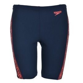 Speedo Men's Monogram Jammer - Navy/Ignite, 36 Inch