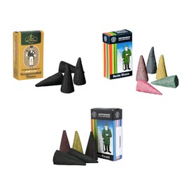 Original Crottendorfer Giant Incense Cones Set – Fragrances: Miner Fragrance, Colourful Giants, Colourful Giant Summer – Quantity: 14 Pieces – Size: XL – Made in Germany
