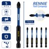 5 x Rennie Tools 75mm Long PH2 Impact Screwdriver Driver