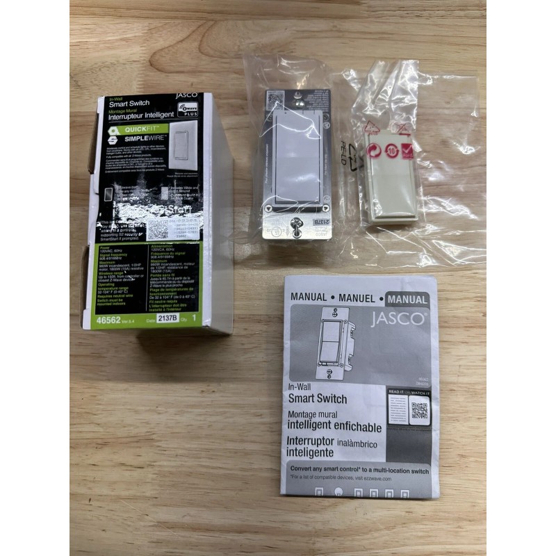 Jasco Smart Switch Wave Plus 46562 Interrupter Intelligent White Or