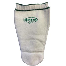 Generic Knit Rite Non-Roll Prosthetic Sock 3-Ply No Hole Regular Extra Short 1SP3RGXS, Medium, White