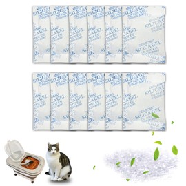 xcivi 12 Pack Pet Food Desiccant Bags for DDMOMMY Food Storage Container Cat & Dog Pet Food Feeders, Moisture-Proof Bag Desiccant Keep Pets Foods Dry and Fresh