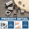 MECCANIXITY 6pcs M10 Metal Spacers, 3/8" IDx5/8" ODx1.2" Length Stainless