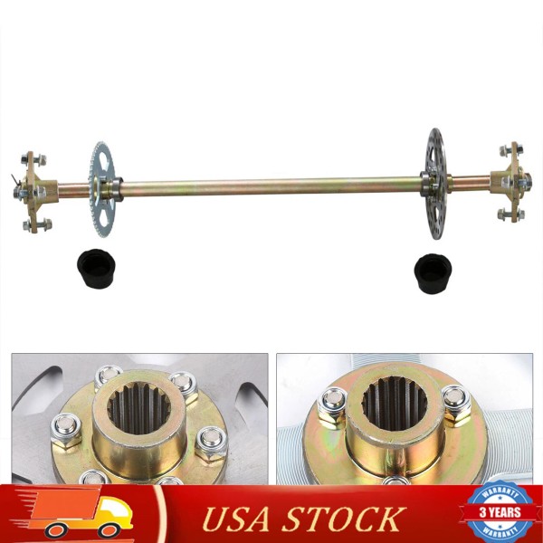 Unbranded 29" Go Kart Rear Live Axle Kit, Sprocket &