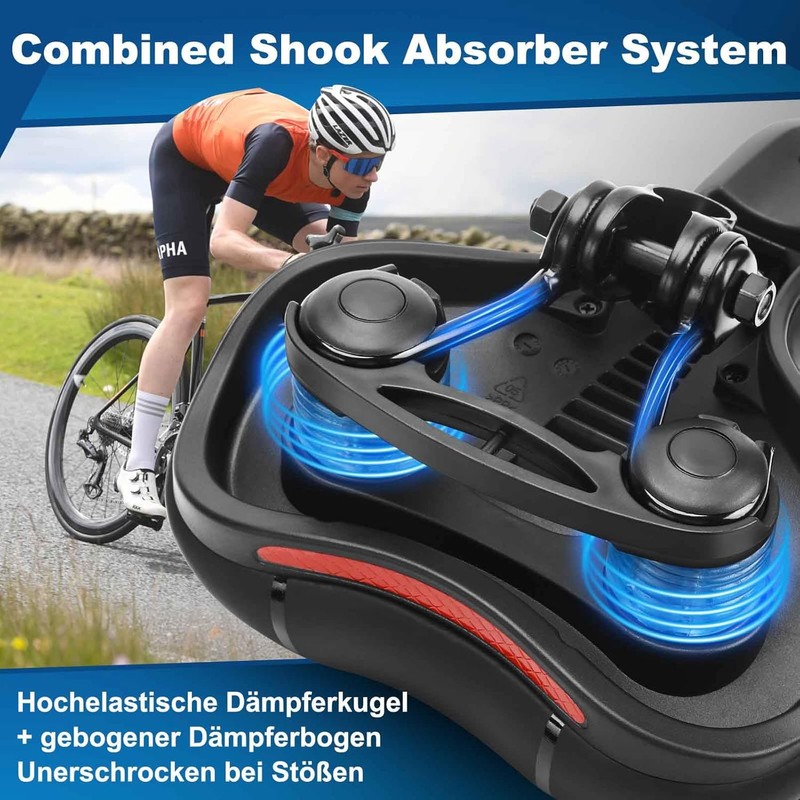 toptrek Bicycle Saddle Comfortable Soft Memory Foam Ergonomic Shock Absorbing