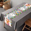 Happy Easter Table Runner Bunny Rabbit Easter Egg Tablecloth Table