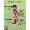MadSportsStuff Crazy Tie Dye Socks Over the Calf (Navy/Red/White, Small)