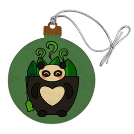 GRAPHICS & MORE Green Tea in Giant Panda Bear Mug Wood Christmas Tree Holiday Ornament
