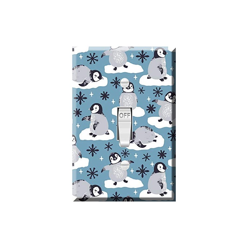 Toggle Wallplate, Single Light Switch Cover Plate - Penguin and