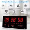 Reloj De Pared Digital Con Termómetro, Alarma Y Calendario
