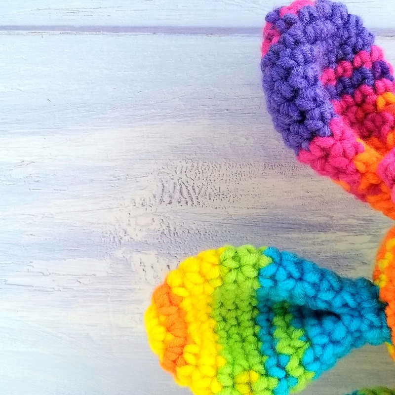 Crochet Kit - Complete Beginner Lollipop the Rainbow Bunny -