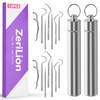 ZeriLion 14pcs Stainless Steel Toothpick Set - Reusable Metal Toothpicks