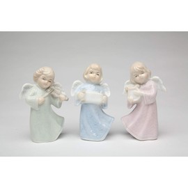 Cosmos Gifts Fine Porcelain Inspirational Heavenly Harmony Angels Playing Musical Instruments Figurines, 3 in