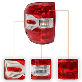 FIONE Outer Tail Light Assembly Halogen Model Compatible with Ford Maverick 2022 2023 2024 Rear Brake Light Left Driver Side LH