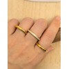 Degolso 18K Gold Plated Stackable Rings for Women – 3