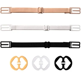 Aweso 3 Pack Non-slip Women's Elastic Bra Strap Holder & Clips - Adjustable & Concealing
