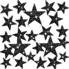 Syhood 24 Pieces Star Patches Iron on Rhinestone Adhesive Sequin