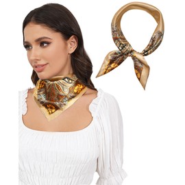 AWAYTR 23” Satin Bandanas for Women Head Scarf Like Silk Scarf for Hair Scarf Satin Neck Scarf Silk Hair Bandana Headscarf