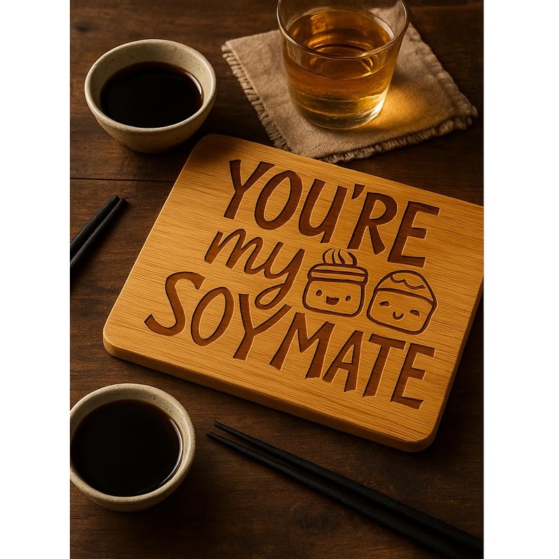 Sushi Kawaii Cute Designs Wooden Cutting Board, Kitchen Serving Board