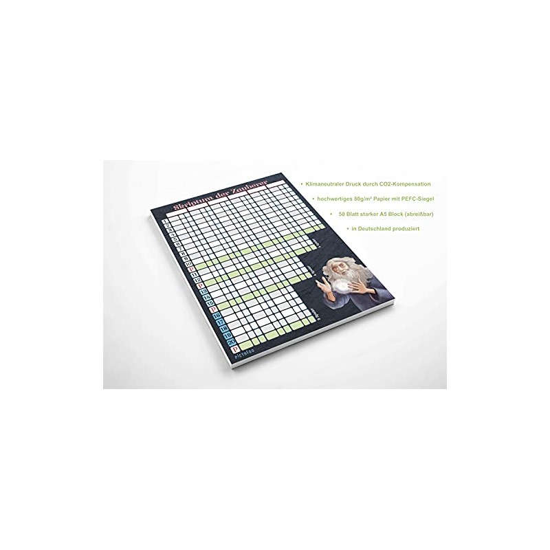 Card Game Pad DIN A5 - Script of the Wizards