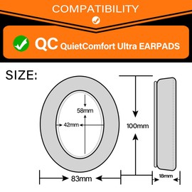TRANSTEK Earpads Compatible with QC QuietComfort Ultra Headphones I Breathable Mesh, Thicker QC Cooling Gel Replacement Ear Cushions (Cooling Gel Mesh)