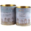 Multi Purpose Metal Storage Tins - Nautical Coastal Beach Hut