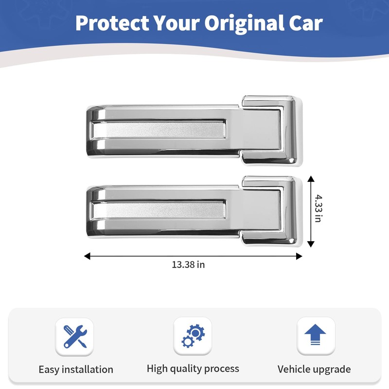 RT-TCZ for Jeep JK Tailgate Hinge Cover Trim Chrome for