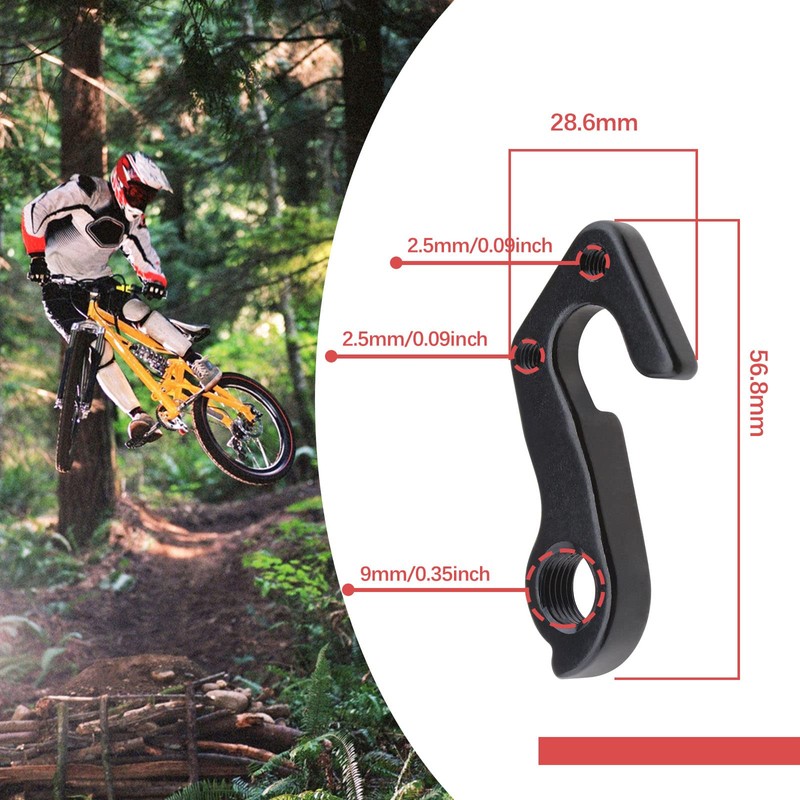 2pcs MTB Bicycle Rear Gear Mech Derailleur Hook Hanger Black