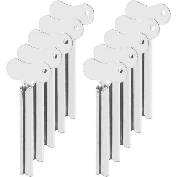 Framendino 10 Pack Stainless Steel Toothpaste Squeezer Key Ergonomic Holder