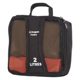 Snugpak Pakbox WGTE - Travel Packing Cubes for Organising Gear, Clothes, Essentials - Heavy-Duty Ripstop Fabric Packing Cubes with Mesh Viewing Panel for Travel, Camping, and Home Storage - Black (2L)