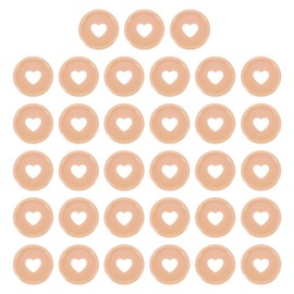 uxcell 33Pcs Plastic Book Binding Discs, 24mm Heart Discbound Expansion Discs Binder Ring for DIY Notebooks Planner Accessories, Nude Color