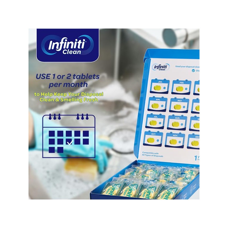 Garbage Disposal Cleaner and Deodorizer Tablets - Kitchen Sink Cleaner