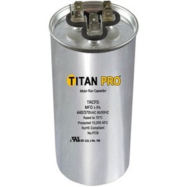 Titan TRCFD455 Dual Rated Motor Run Capacitor Round MFD 45/5 Volts 440
