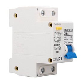 Circuit Breaker 1P+N AC  16A Residual Current Earth Leakage Protection Switch DIN Rail Mounting