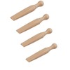 4X Wooden Door Wedge Beech Wood Door Stopper Jammer Pack