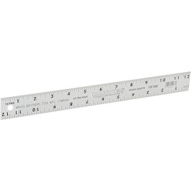 Mayes Hard Aluminum Ruler, 12 x 1-1/4 Inches