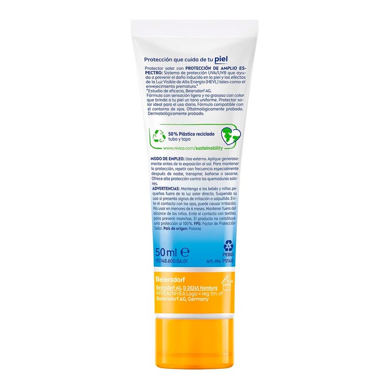 Nivea Sun Face Control De Brillo Tono Claro (50 Ml)