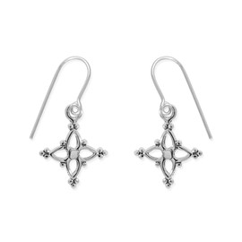 Boma Jewelry Sterling Silver Bohemian Star Dangle Earrings
