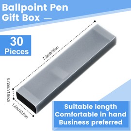 Crtiin 30 Pcs Black Pen Gift Boxes Empty Black Gift Box for Pen with Folding Instructions, Pen Cases with Clear Sleeves and Paper Support Box of Pens Jewelry Present Box for Business Souvenir Supplies