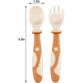 PandaEar Juego de 6 cucharas de silicona para bebé, cucharas educativas, cucharas de aprendizaje suaves a partir de 4 y 6 meses, sin BPA