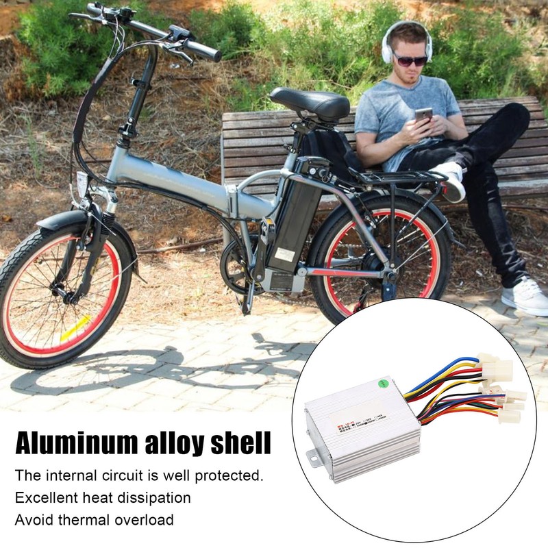 Electric Bike Brush Controller 24V 500W Multi Protection Aluminum Motor