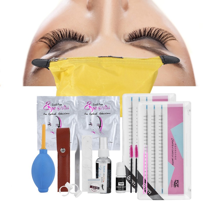 Eyelashes Grafting Tool Set Eyelash Extension Glue Tweezer False Eyelash