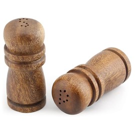 Pacific Merchants Acaciaware Salt and Pepper Set Tied with Raffia, 4-Inch