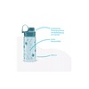 Trinkflasche BPA-frei 550 ml, auslaufsicher und Kohlensäure geeignet, spülmaschinengeeignet, Regenbogen