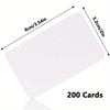 Pack of 200 Blank Cards, 9 x 5.2 cm, Blank